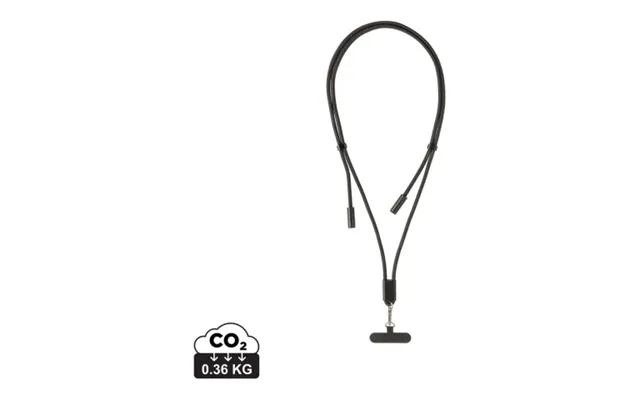 Promotional Loopamp Rcs Rpet Adjustable Phone Cord With 60w Cable Black Branded With Your Logo