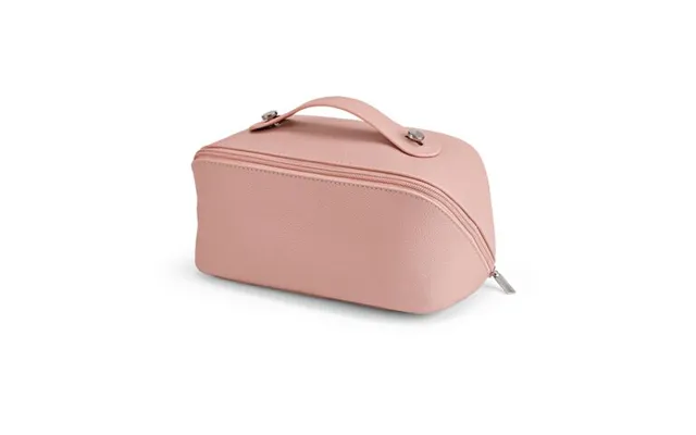 Promotional Macao Toiletry Bag 3.5l Rleather With Zipper And Handle Pink Branded With Your Logo