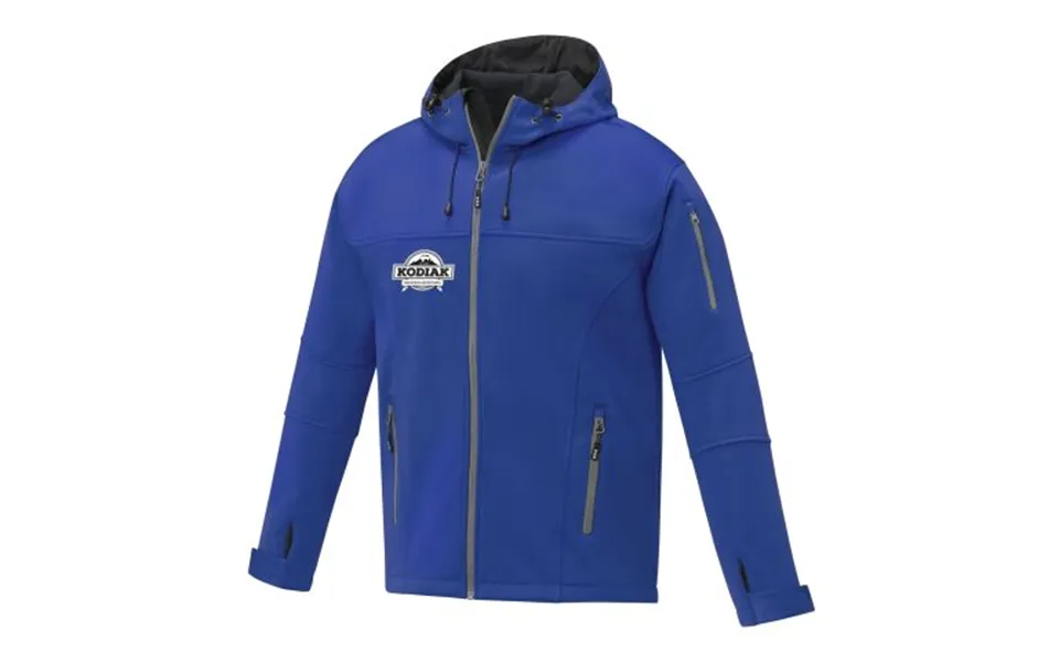 Promotional Match Men's Softshell Jacket Blue Branded With Your Logo