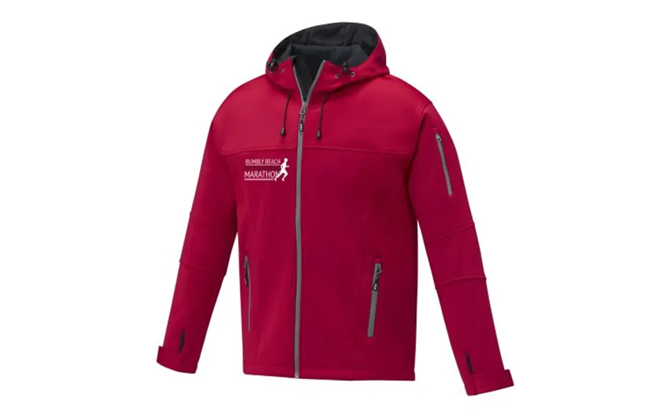 Promotional Match Men's Softshell Jacket Red Branded With Your Logo