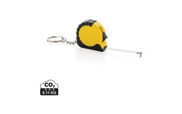 Promotional Measuremate Rcs Reycled Abs 1 Meter Tape Keychain Yellow Custom Branded Merch With Logo For Bulk Corporate G