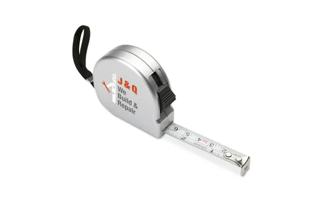 Promotional Measuring Tape 2m Matt Silver Branded With Your Logo