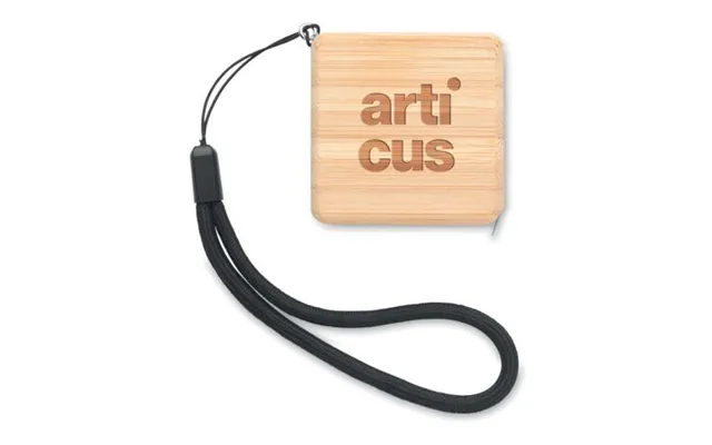 Promotional Measuring Tape In Bamboo 1m Wood Branded With Your Logo