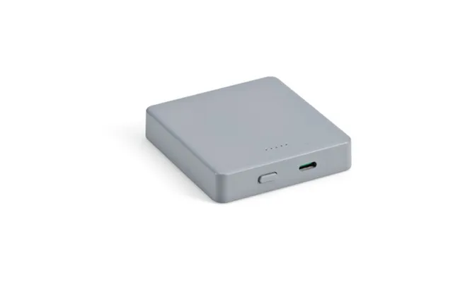 Promotional Mendel Powerbank Rabs 5000 Mah. Magnetic Charging Silver Custom Branded Merch With Logo For Bulk Corporate G