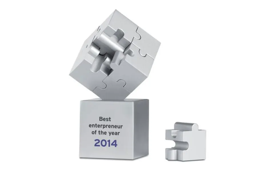 Promotional Metal 3d Puzzle Matt Silver Branded With Your Logo