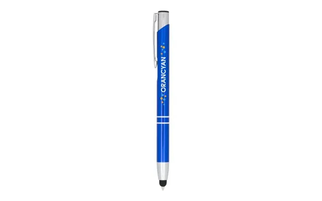 Promotional Moneta Anodized Aluminium Click Stylus Ballpoint Pen Royal Blue Branded With Your Logo product image