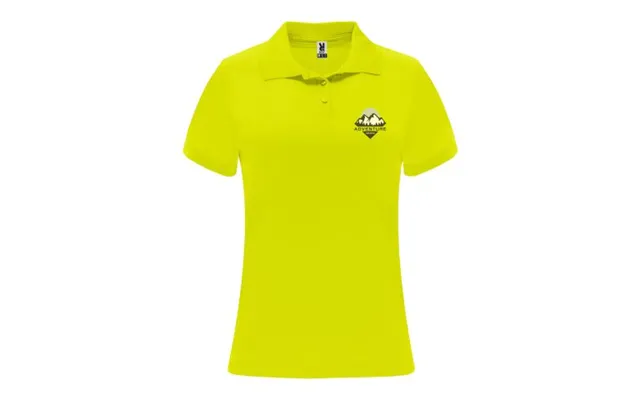 Promotional Monzha Short Sleeve Women's Sports Polo Fluor Yellow M Custom Branded Merch With Logo For Bulk Corporate Gif product image