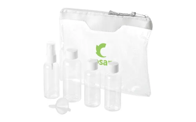 Promotional Munich Airline Approved Travel Bottle Set White Branded With Your Logo