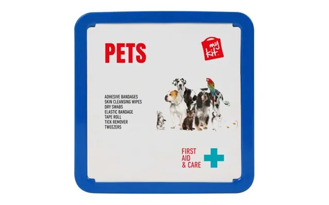 Promotional Mykit First Aid Pet Tin Kit Blue Custom Branded Merch With Logo For Bulk Corporate Gifts