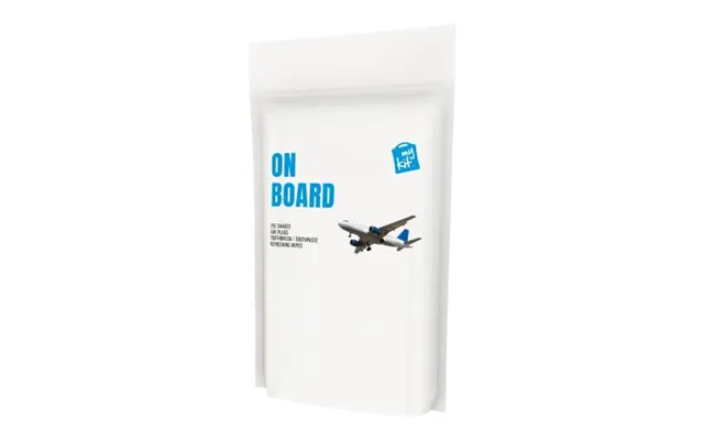 Promotional Mykit On Board Travel Set With Paper Pouch White Branded With Your Logo