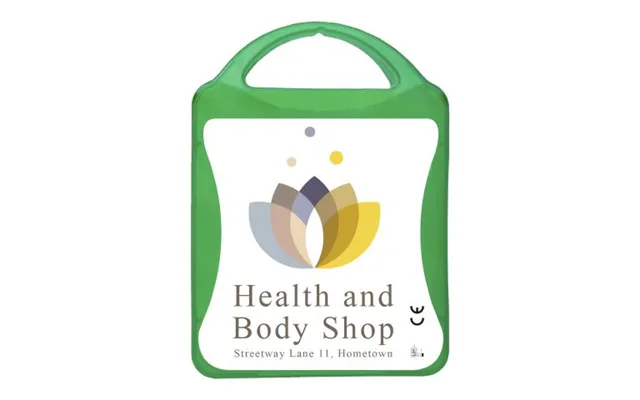 Promotional Mykit Travel First Aid Kit Transparent Green Branded With Your Logo