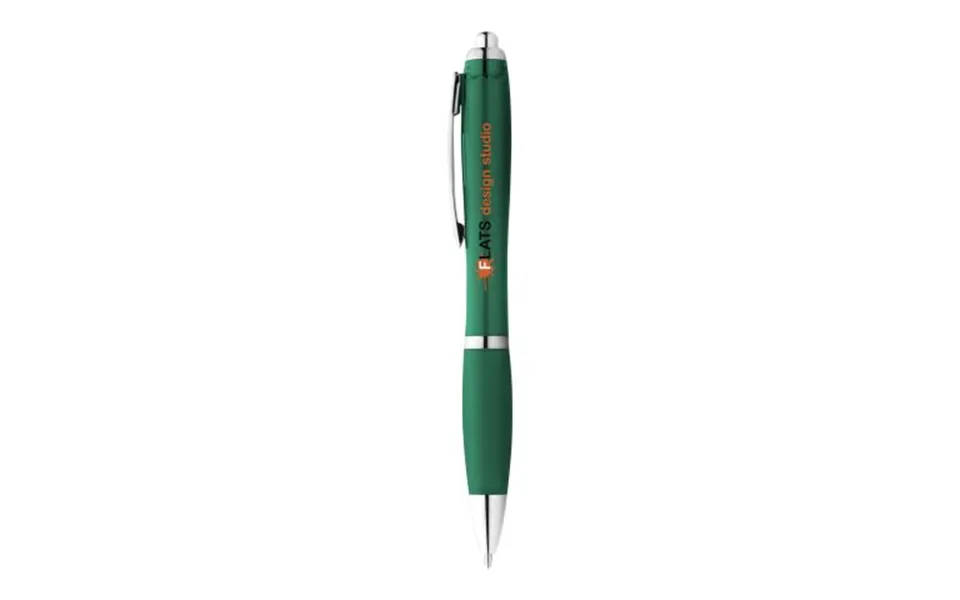 Promotional Nash Coloured Barrel & Grip Ballpoint Pen Green Branded With Your Logo