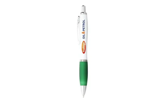 Promotional Nash Pen With Coloured Barrel & Grip Transparent-green Branded With Your Logo