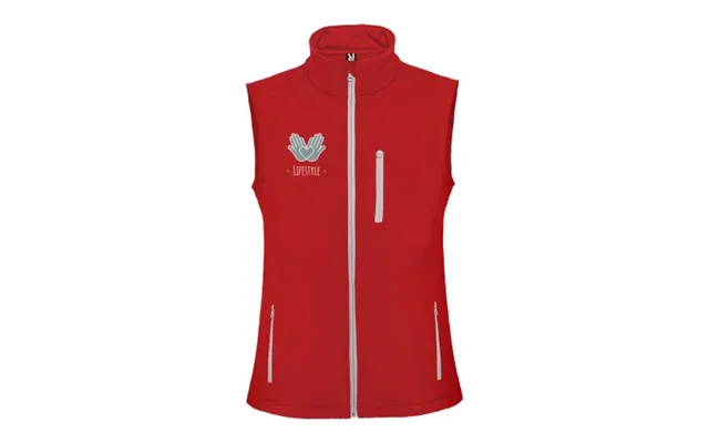 Promotional Nevada Unisex Softshell Bodywarmer Red Branded With Your Logo