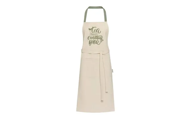Promotional Nia 200 G M Recycled Cotton Apron Heather Green Branded With Your Logo product image