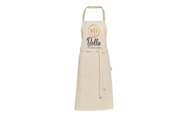 Promotional Nia 200 G M Recycled Cotton Apron Oatmeal Branded With Your Logo product image