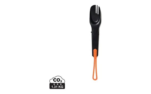 Promotional Nordic Drift Trail 4 In 1 Outdoor Cutlery Black Custom Branded Merch With Logo For Bulk Corporate Gifts