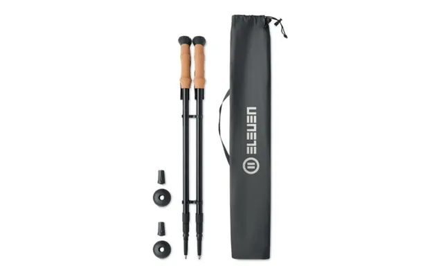 Promotional Nordic Walking Poles Black Custom Branded Merch With Logo For Bulk Corporate Gifts