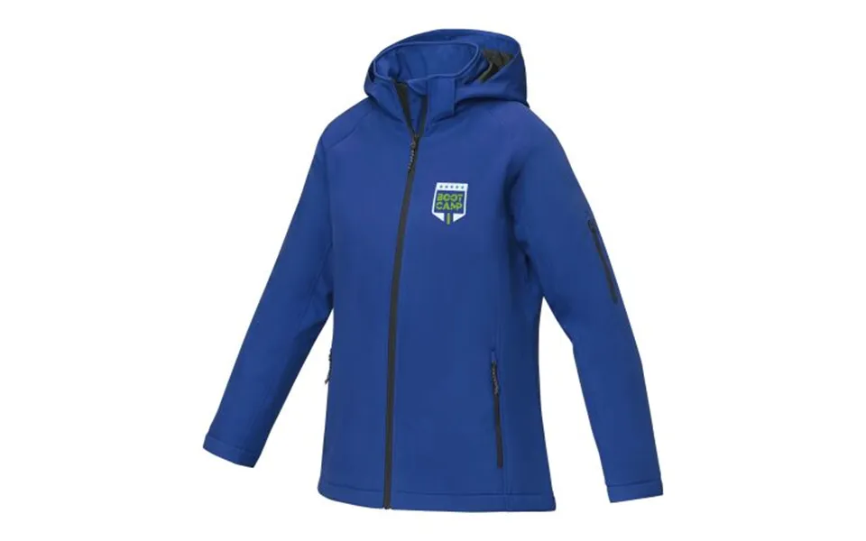 Promotional Notus Women's Padded Softshell Jacket Blue Branded With Your Logo