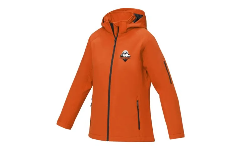 Promotional Notus Women's Padded Softshell Jacket Orange Branded With Your Logo