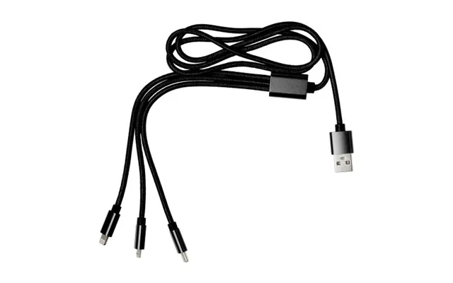 Promotional Nylon Charging Cable Felix Black Branded With Your Logo