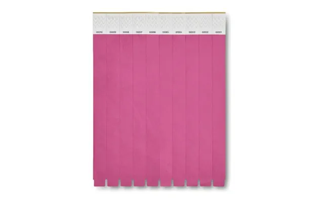 Promotional One Sheet Of 10 Wristbands Fuchsia Custom Branded Merch With Logo For Bulk Corporate Gifts