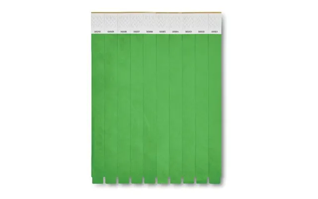 Promotional One Sheet Of 10 Wristbands Green Custom Branded Merch With Logo For Bulk Corporate Gifts