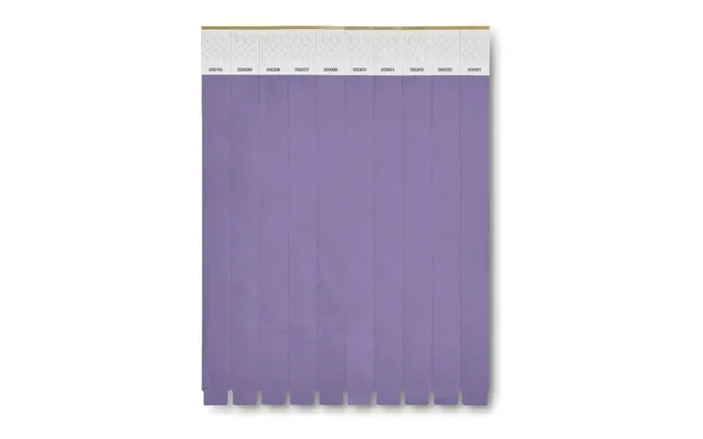 Promotional One Sheet Of 10 Wristbands Violet Custom Branded Merch With Logo For Bulk Corporate Gifts