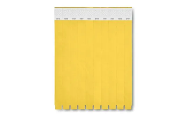 Promotional One Sheet Of 10 Wristbands Yellow Custom Branded Merch With Logo For Bulk Corporate Gifts