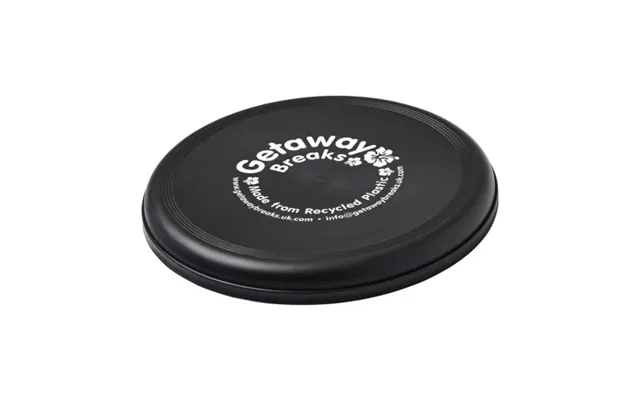 Promotional Orbit Recycled Plastic Frisbee Solid Black Branded With Your Logo