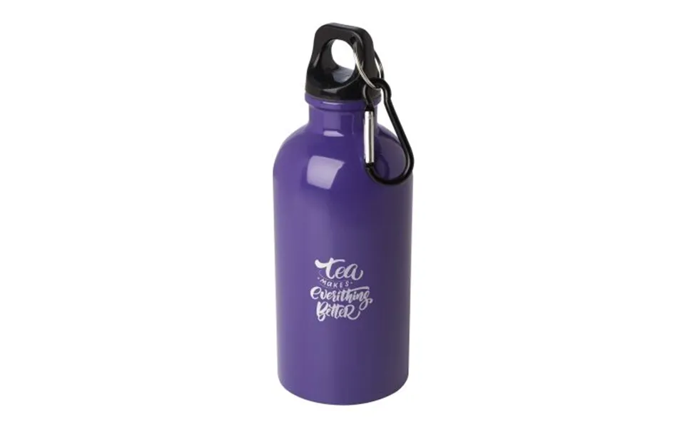 Promotional Oregon 400 Ml Rcs Certified Single Wall Stainless Steel Water Bottle With Carabiner Purple Branded With Your