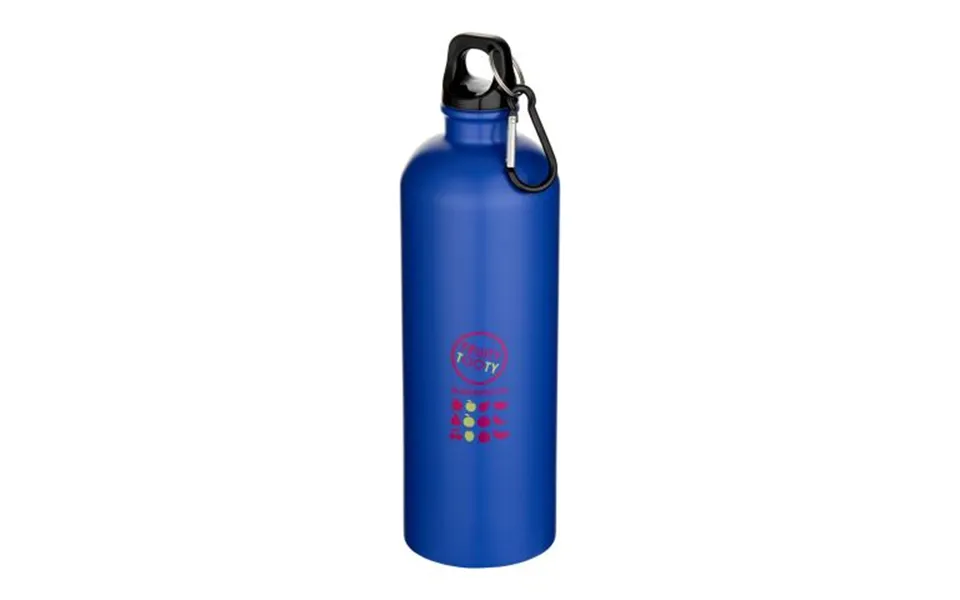 Promotional Oregon 750 Ml Matte Rcs Recycled Single Wall Stainless Steel Water Bottle With Carabiner Royal Blue Branded 