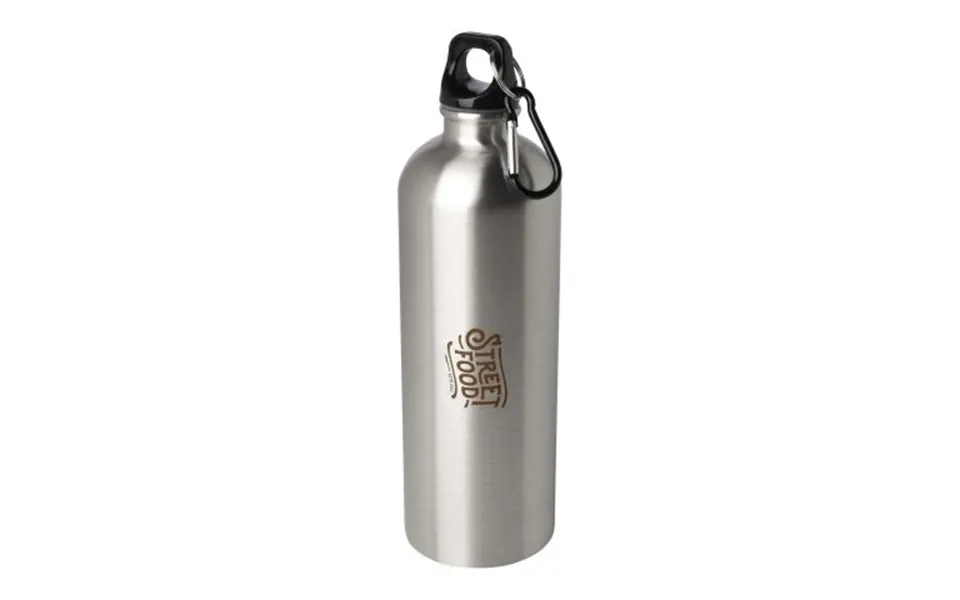 Promotional Oregon 750 Ml Rcs Certified Single Wall Stainless Steel Water Bottle With Carabiner Silver Branded With Your
