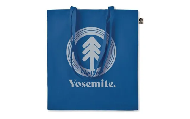 Promotional Organic Cotton Shopping Bag Royal Blue Branded With Your Logo