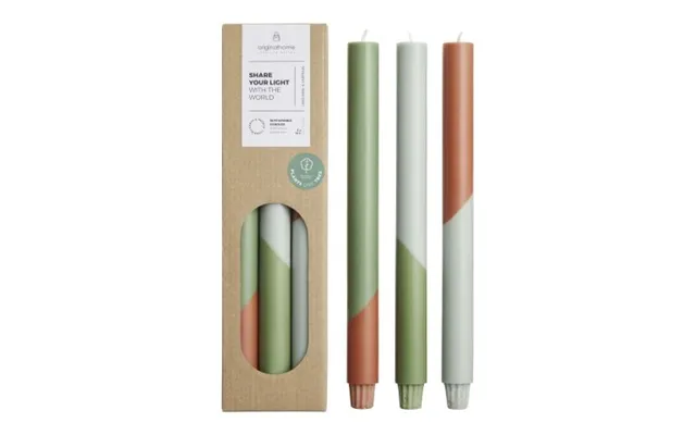 Promotional Originalhome Eden Diagonal Candles - Set Of 3 Heather Green Branded With Your Logo product image