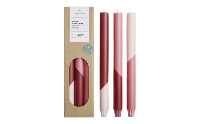 Promotional Originalhome Eden Diagonal Candles - Set Of 3 Red Branded With Your Logo product image