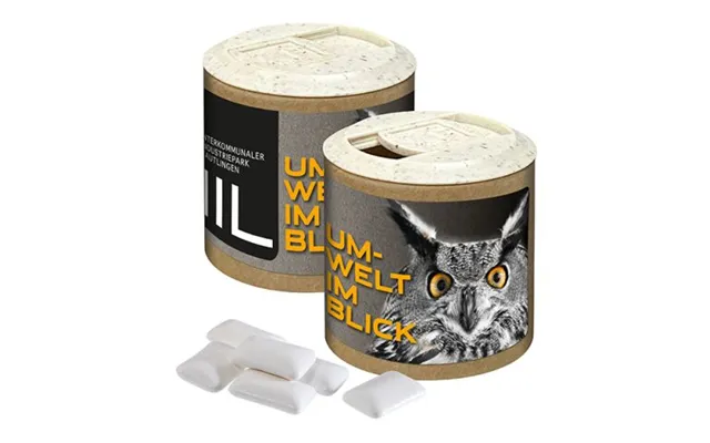 Promotional Paper Promo Tin With Chewing Gum Branded With Your Logo
