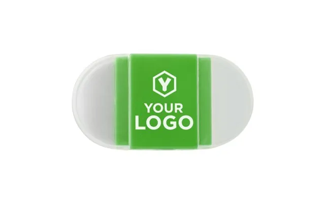 Promotional Pencil Sharpener And Eraser Pauline Light Green Custom Branded Merch With Logo For Bulk Corporate Gifts