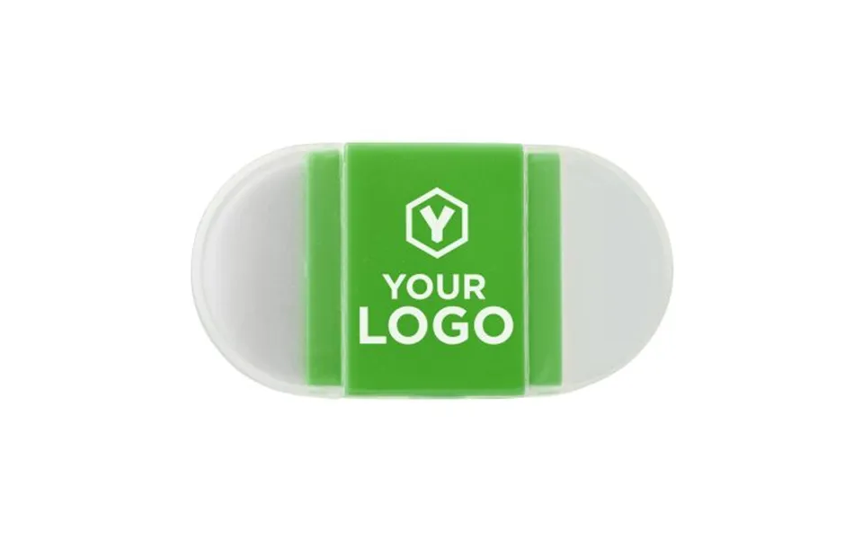 Promotional Pencil Sharpener And Eraser Pauline White Branded With Your Logo
