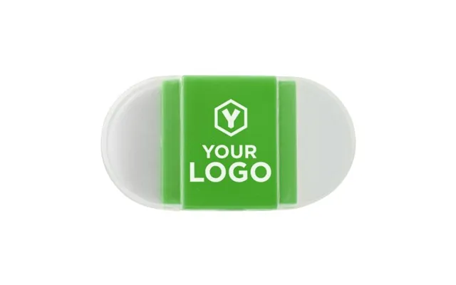 Promotional Pencil Sharpener And Eraser Pauline White Branded With Your Logo