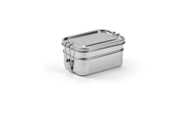 Promotional Picasso Lunchbox Rss 1240ml. 2 Compartments And Side Buckles Silver Custom Branded Merch With Logo For Bulk 