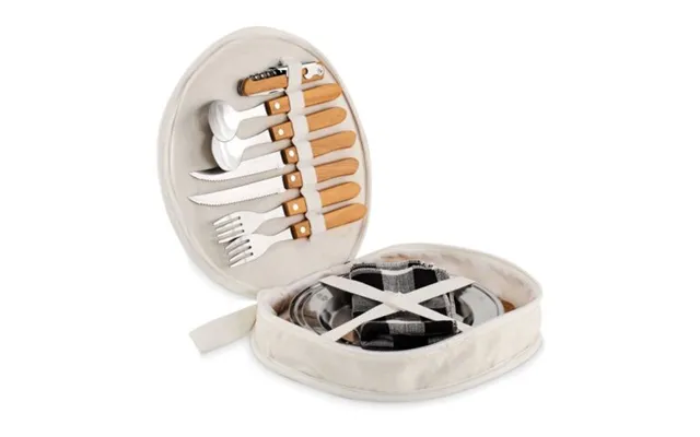 Promotional Picnic 2 Person Set In Pouch Beige Branded With Your Logo