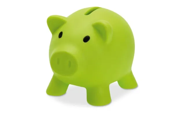 Promotional Piggy Bank Lime Custom Branded Merch With Logo For Bulk Corporate Gifts