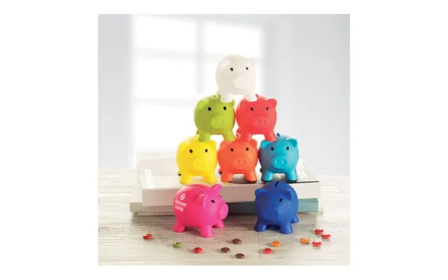 Promotional Piggy Bank White Custom Branded Merch With Logo For Bulk Corporate Gifts