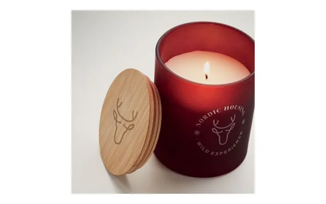 Promotional Plant Based Wax Candle 200 Gr Burgundy Custom Branded Merch With Logo For Bulk Corporate Gifts product image