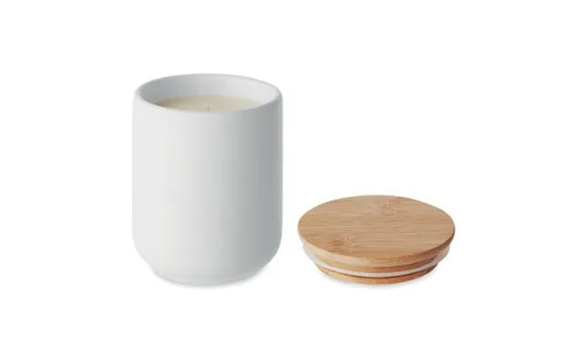 Promotional Plant Based Wax Candle 200 Gr White Custom Branded Merch With Logo For Bulk Corporate Gifts product image