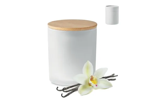 Promotional Plant Based Wax Candle 280 Gr White Custom Branded Merch With Logo For Bulk Corporate Gifts product image