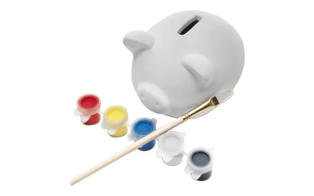 Promotional Plaster Piggy Bank Monika White Custom Branded Merch With Logo For Bulk Corporate Gifts