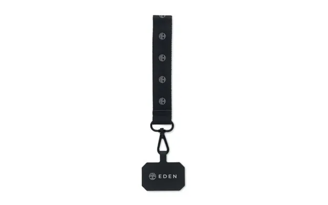 Promotional Polyester Phone Wrist Strap Black Custom Branded Merch With Logo For Bulk Corporate Gifts