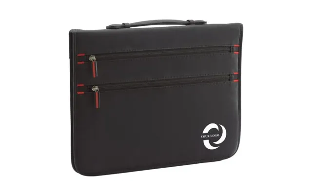 Promotional Polyester Portfolio Lianna Black Custom Branded Merch With Logo For Bulk Corporate Gifts